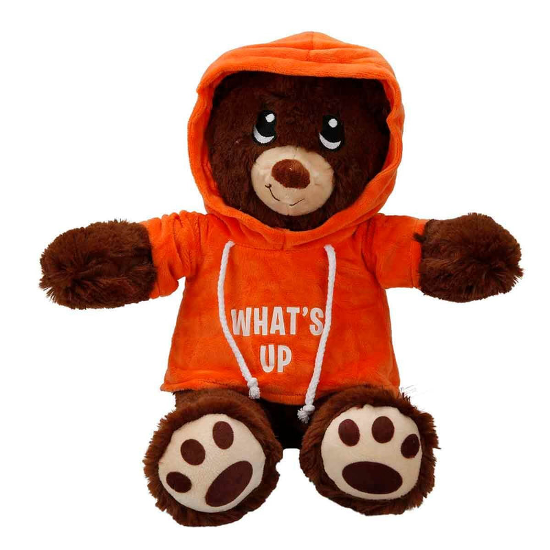 Hooded Plush Bear 30 cm.-zoom-