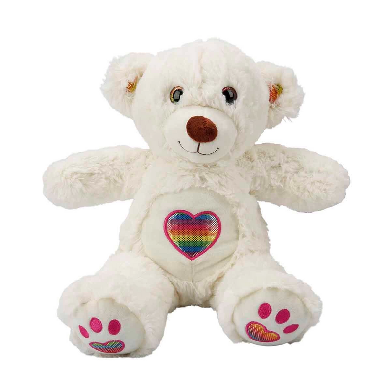 Rainbow Heart Plush Bear 30 cm-zoom-