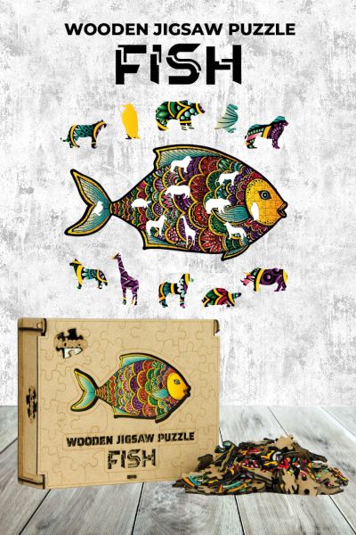 Ahşap Puzzle - Fish (182 parça)-zoom-