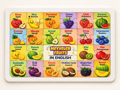 Meyveler - 24 Parça Ahşap Puzzle