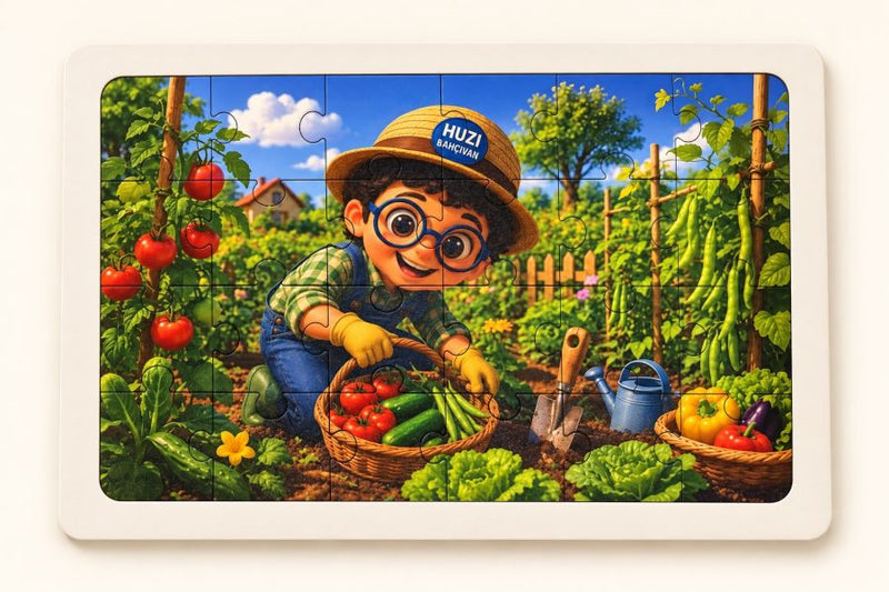 Bahçıvan Huzi - 24 Parça Ahşap Puzzle-zoom-