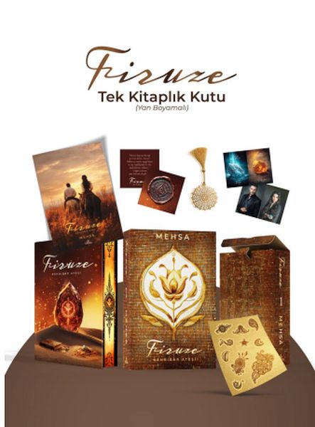 Firuze 1: Kehribar  Ateşi – Tek Kitaplık  Kutu Yan Boyamalı-zoom-