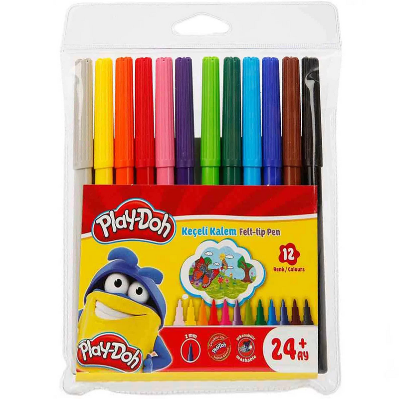 Play-Doh Felt Tip Pens 12 Colors-zoom-