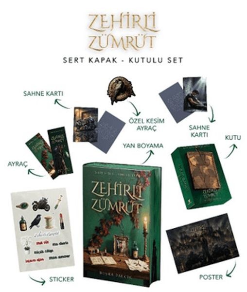 Zehirli Zümrüt (Yan Boyamalı Kutulu Set)-zoom-