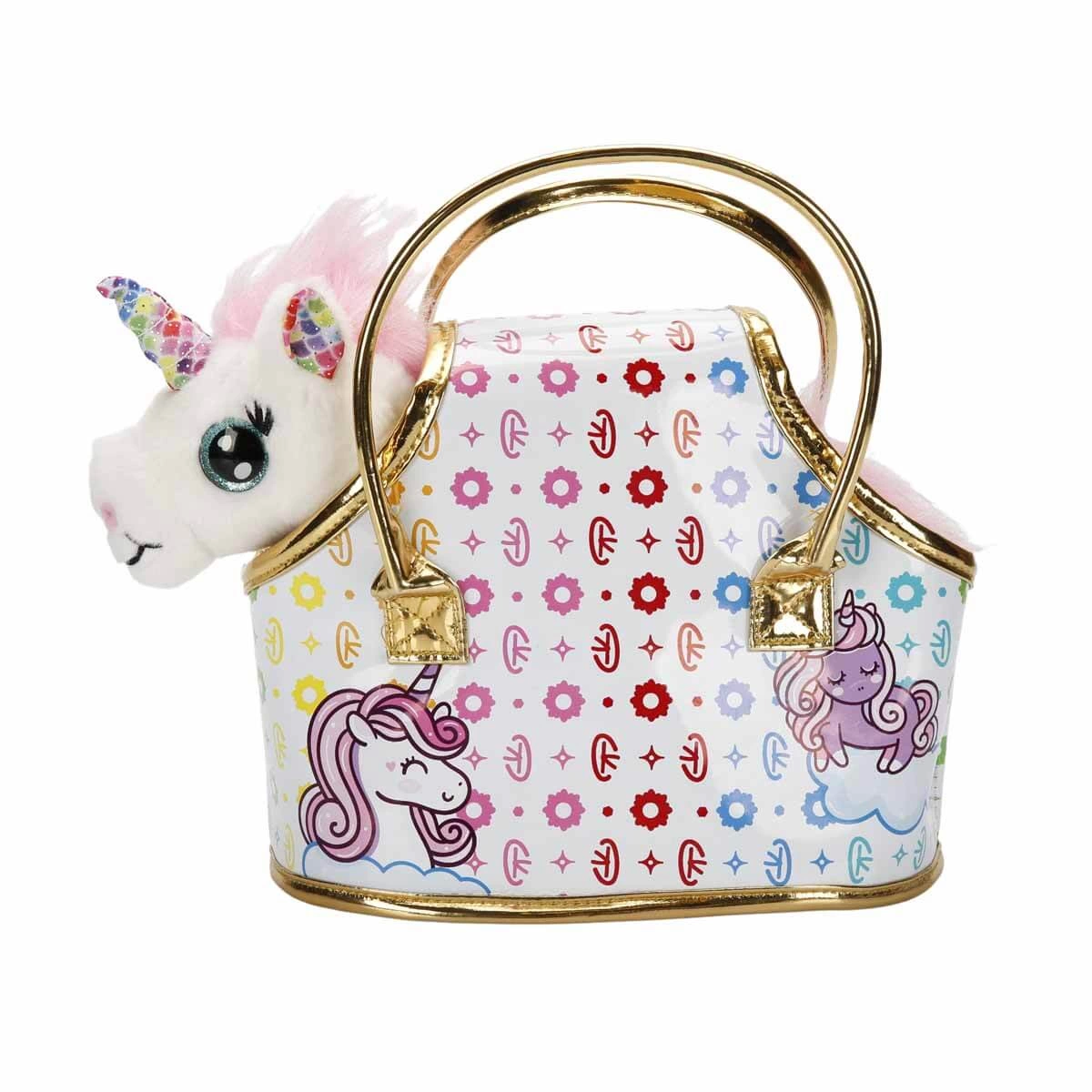 Cutekins Plush Unicorn Lou Lou with Carrying Bag-1