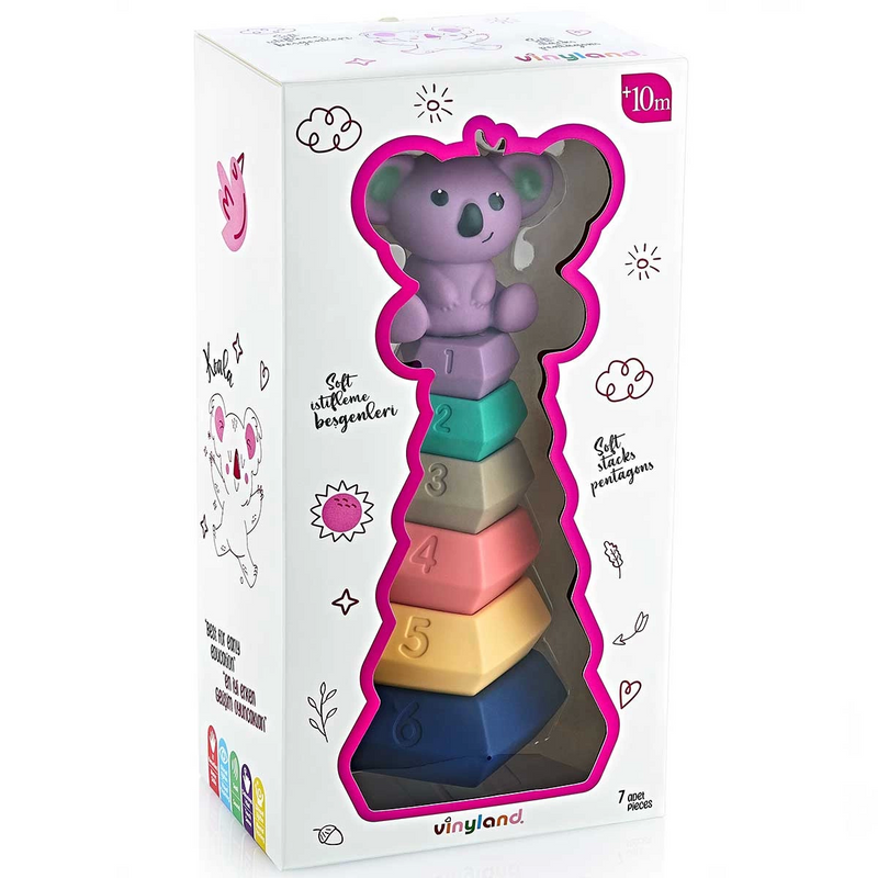 Vinyl and Soft Pentagonal Rings Koala 7-Piece Set 661884-zoom-