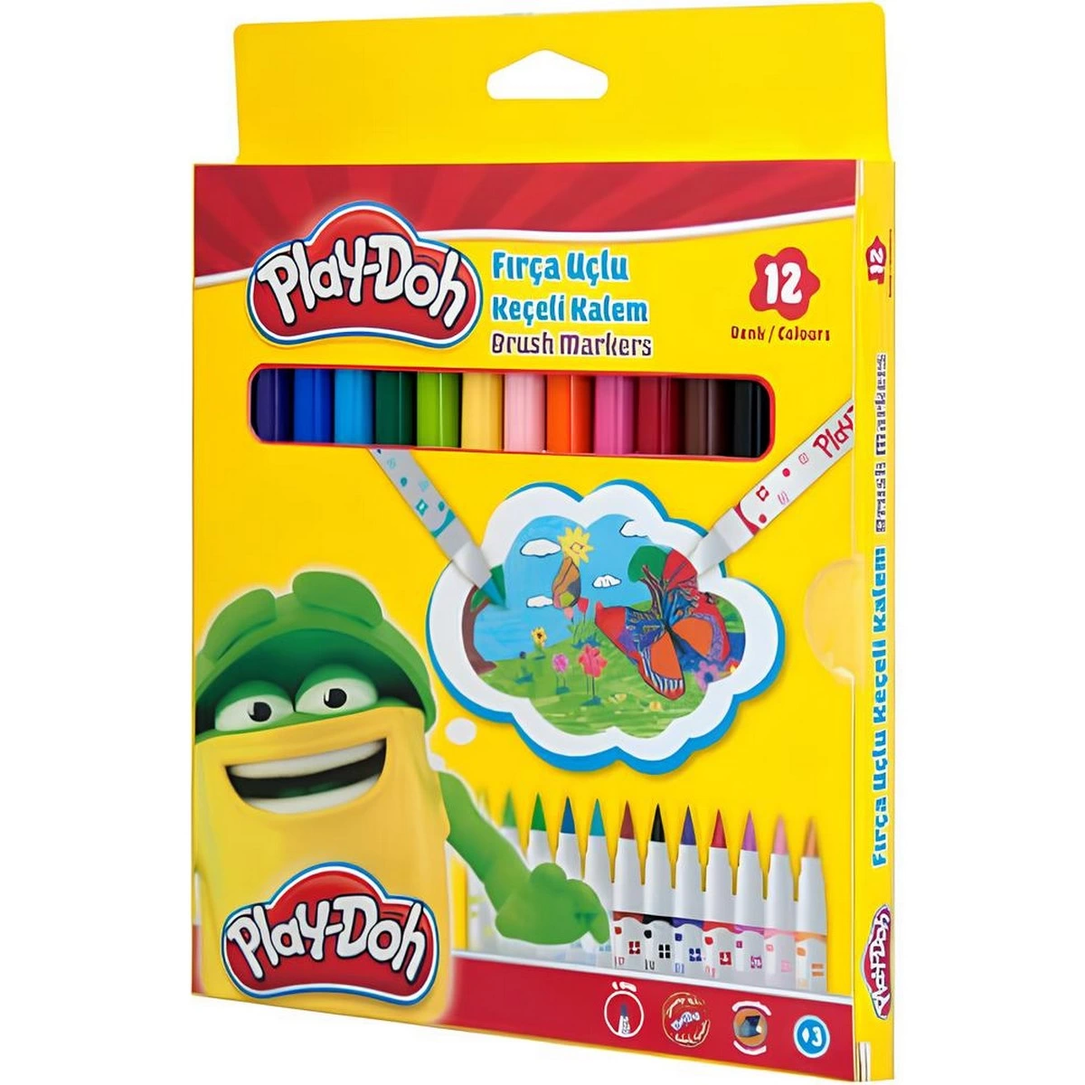 Play-Doh Brush Tip Felt Pens 12-Pack