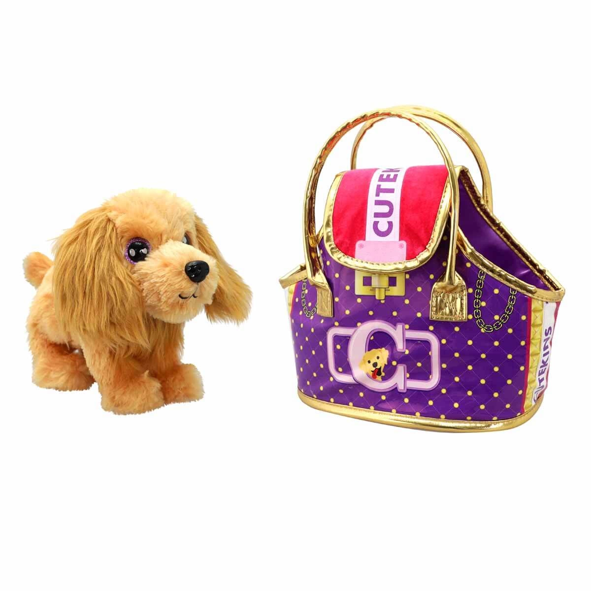 Cutekins Plush Dog with Carrying Bag-2