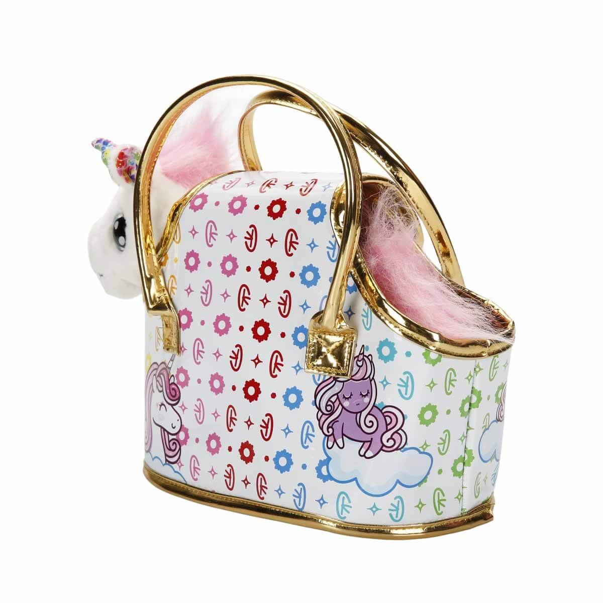 Cutekins Plush Unicorn Lou Lou with Carrying Bag-4