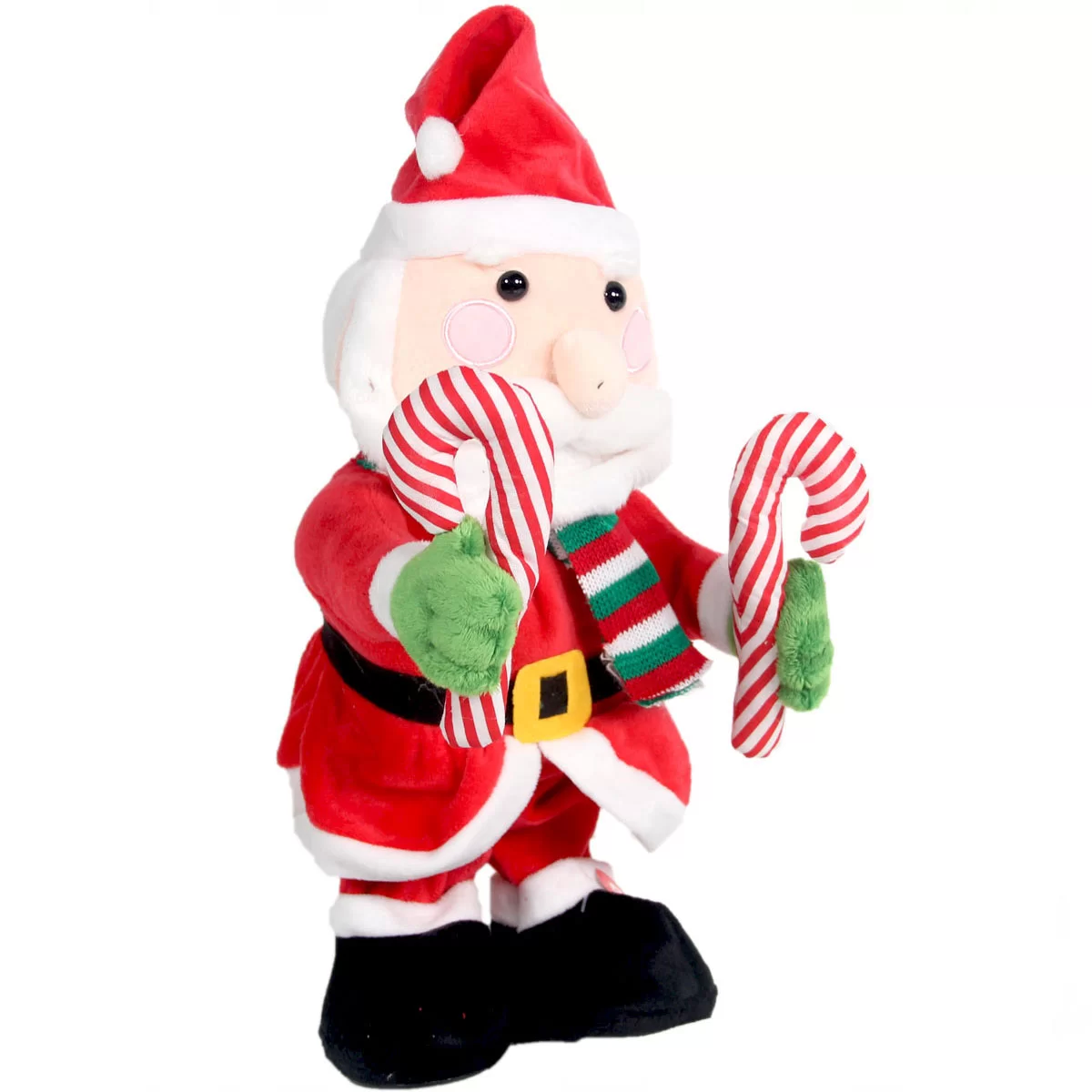 Christmas Dancing Plush Battery Operated Santa Claus with Cane-4