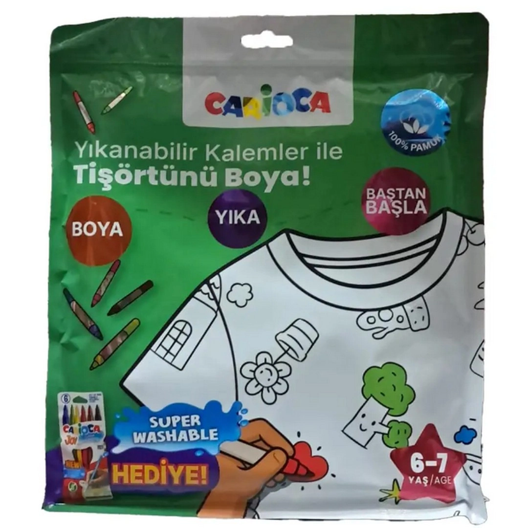 Kalem Hediyeli Boyanabilir Tişört 6-7 Yaş-1