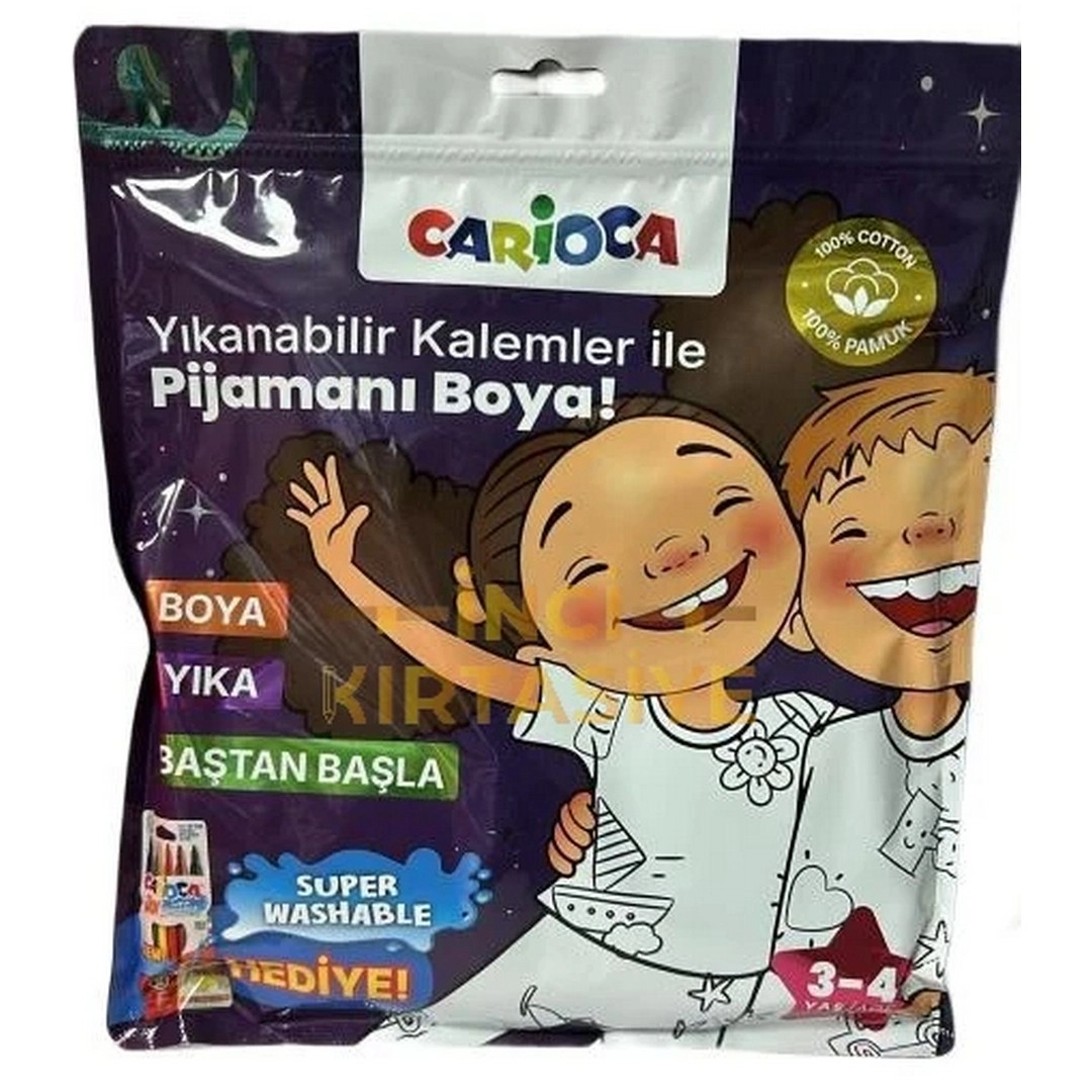 Kalem Hediyeli Boyanabilir Pijama 3-4 Yaş-zoom-1