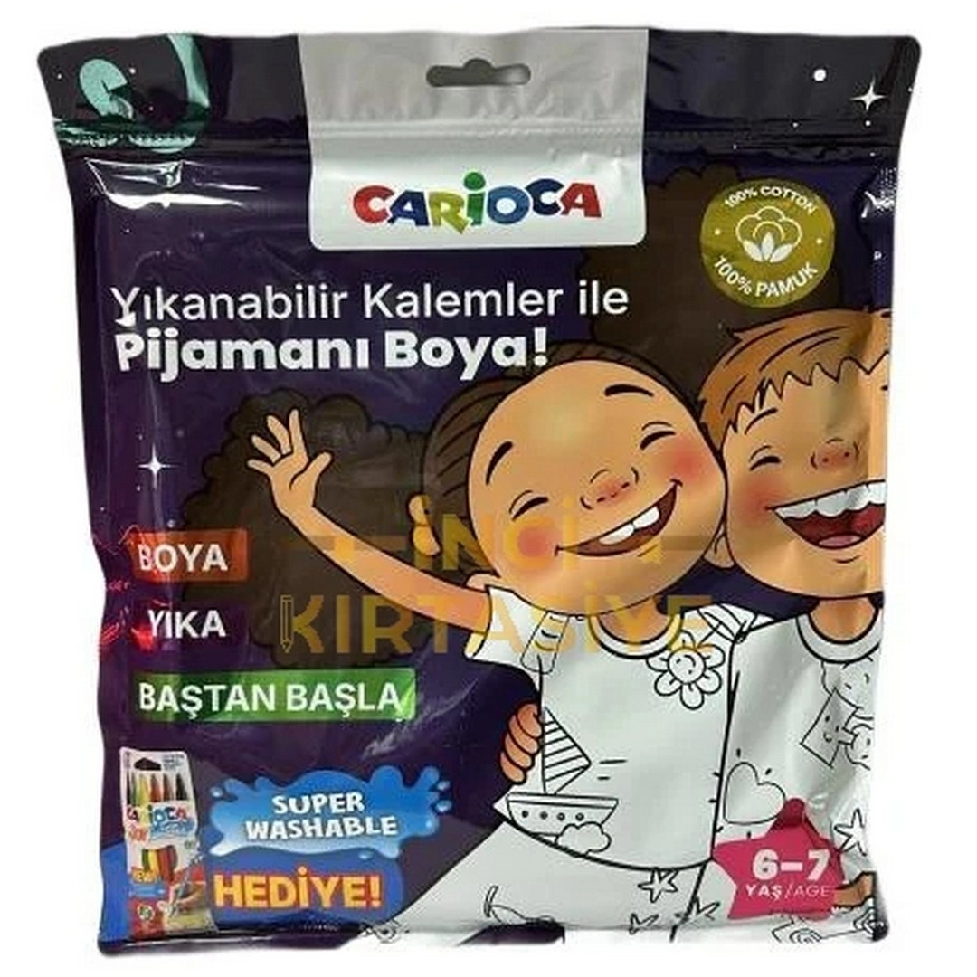Kalem Hediyeli Boyanabilir Pijama 6-7 Yaş-zoom-1