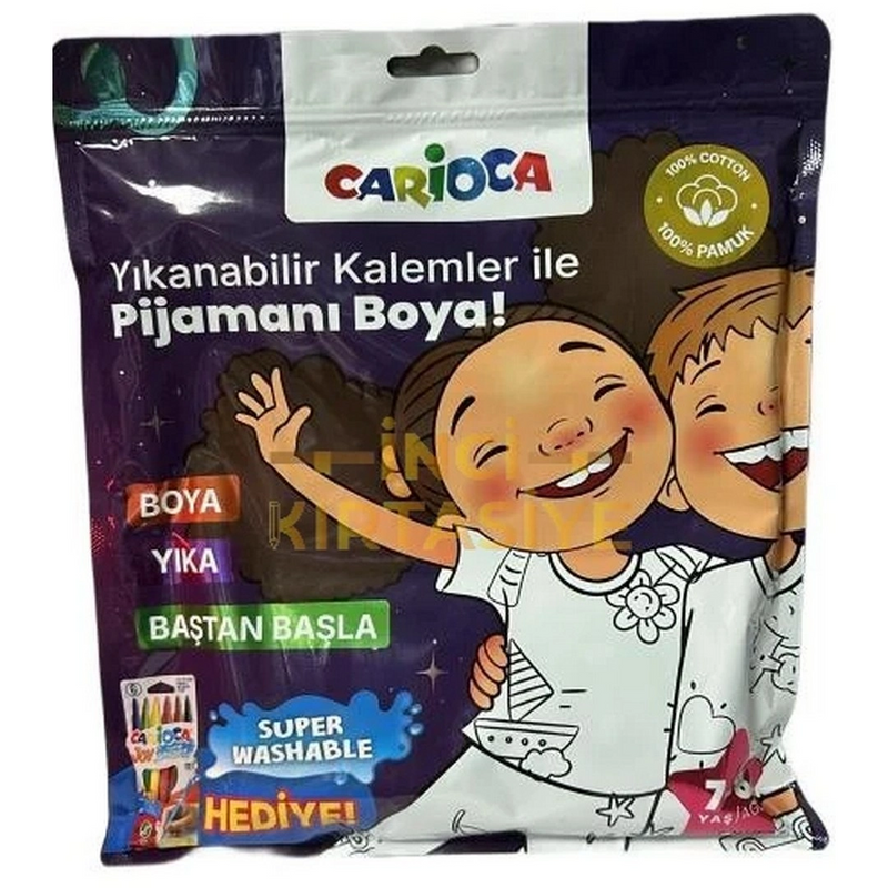 Kalem Hediyeli Boyanabilir Pijama 7-8 Yaş-zoom-