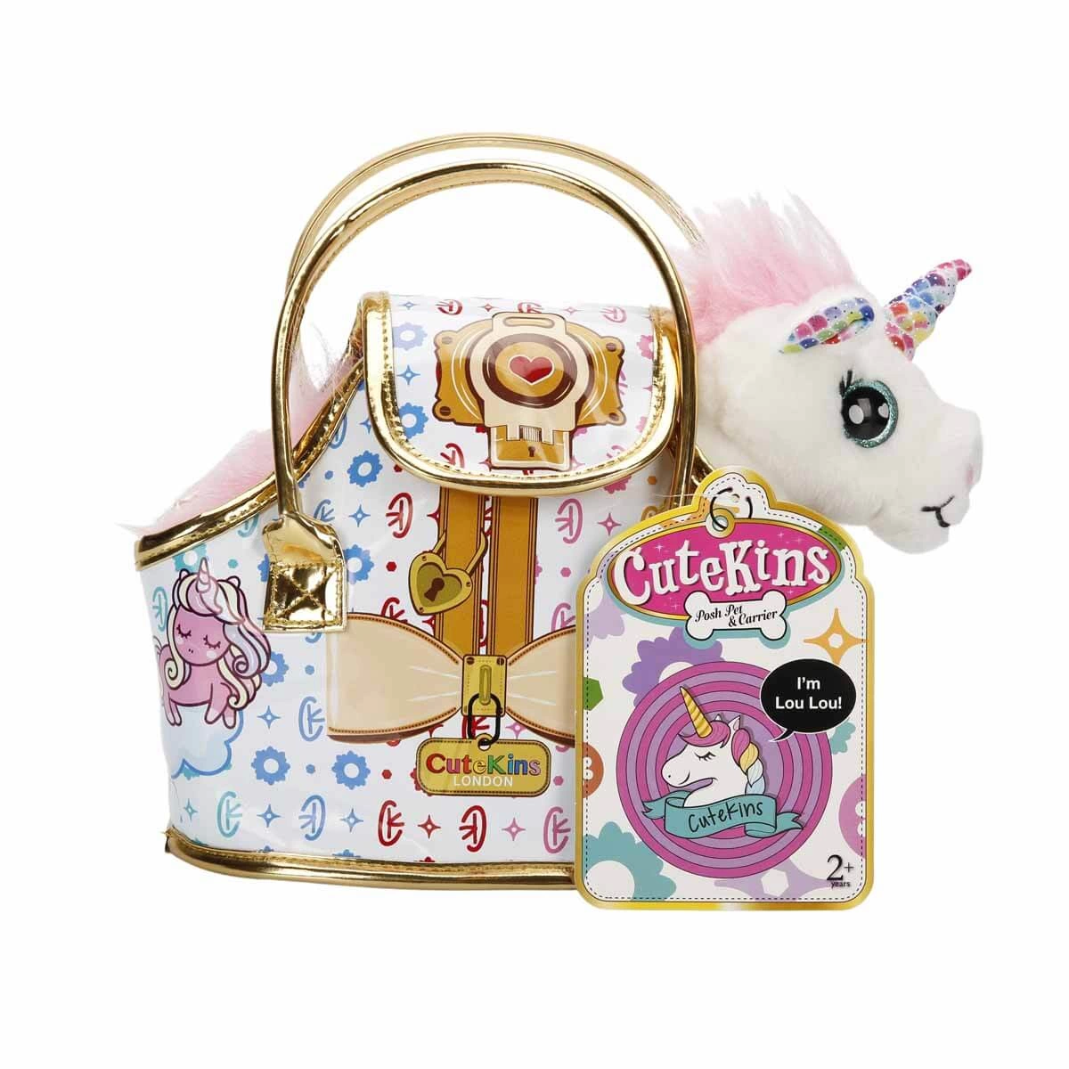 Cutekins Plush Unicorn Lou Lou with Carrying Bag-zoom-3