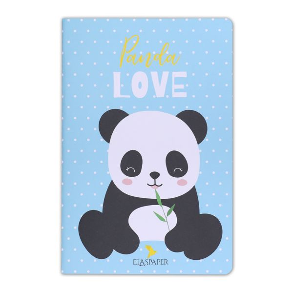 Panda Love Mavi Defter-zoom-