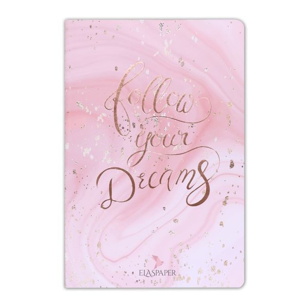 Marble Pembe Follow Your Dreams Defter-zoom-