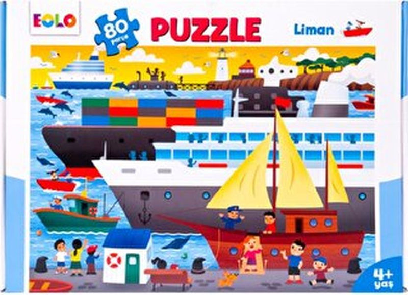 Yer Puzzle-80 Parça Puzzle - Liman-zoom-