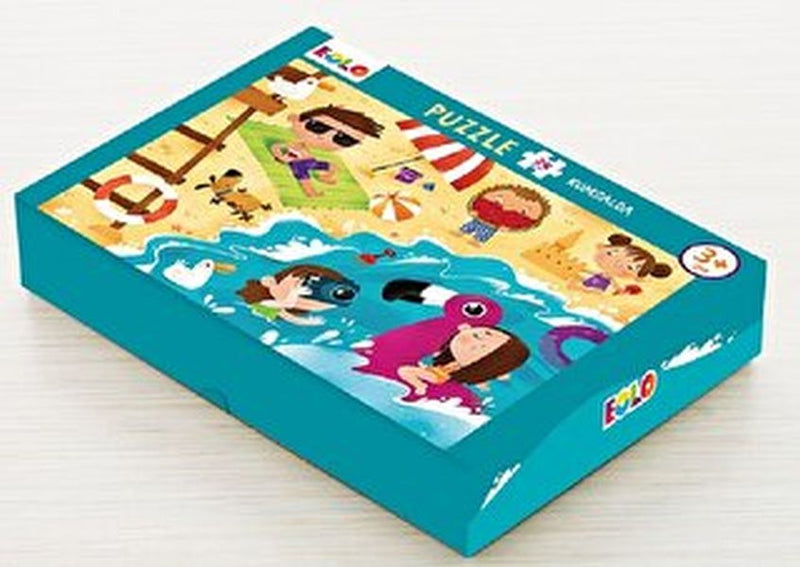 Yer Puzzle-24 Parça Puzzle - Kumsalda-zoom-
