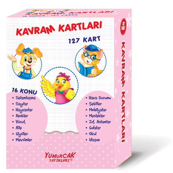 Okul Öncesi Çocuklar İçin Kavram Kartları 127 Kart
