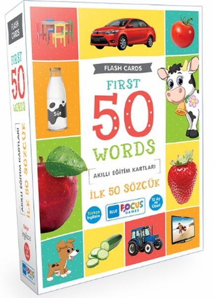 Blue Focus İlk 50 Sözcük - Akıllı Eğitim Kartları-zoom-