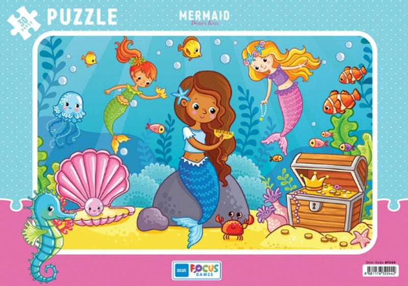 Blue Focus Mermaid (Deniz Kızı) Puzzle 30 Parça-zoom-