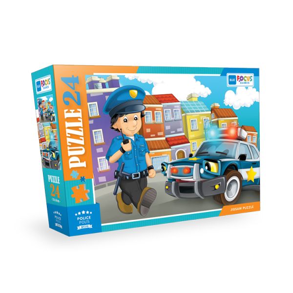 Blue Focus Police (Polis) - Puzzle 24 Parça-zoom-