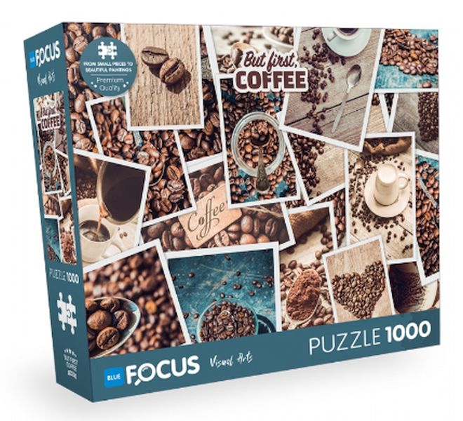Blue Focus But Fırst Coffee - 1000 Parça-zoom-