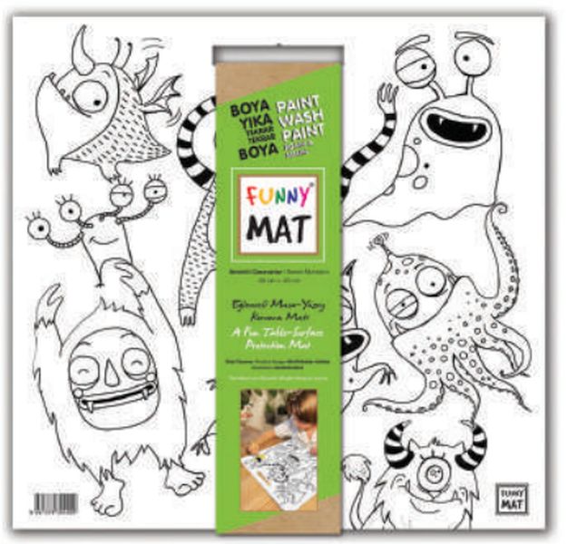 Funny Mat - Sevimli Canavarlar 40x40cm-zoom-