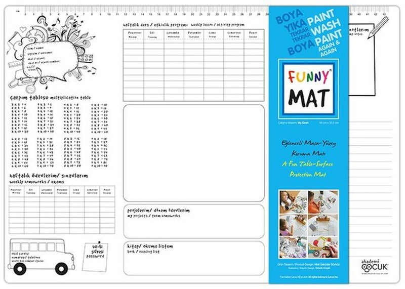 Funny Mat - Çalışma Masam (My Desk - Küçük Boy) - 33,5x48cm-zoom-