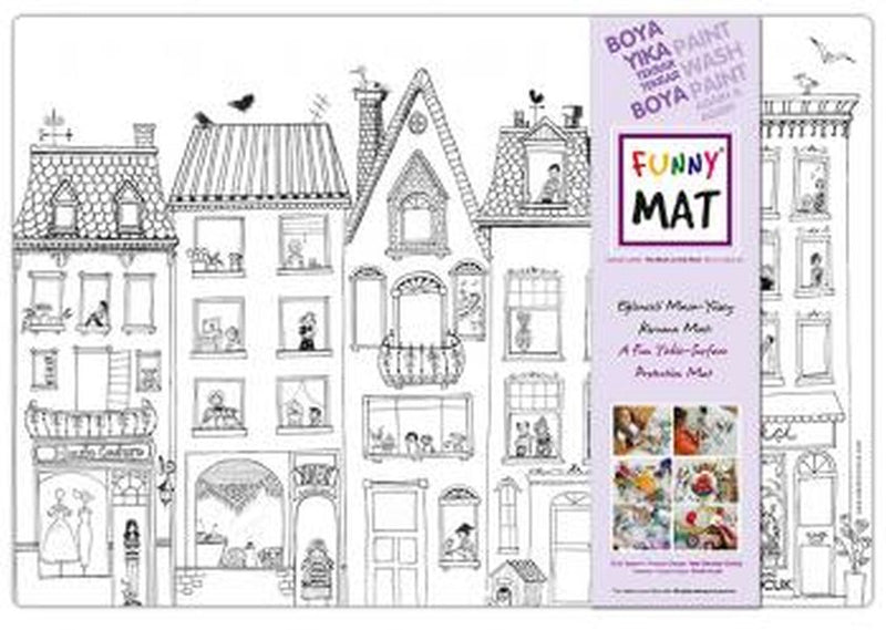 Funny Mat - Çatıdaki Leylek (Küçük Boy) - 33,5x48cm-zoom-