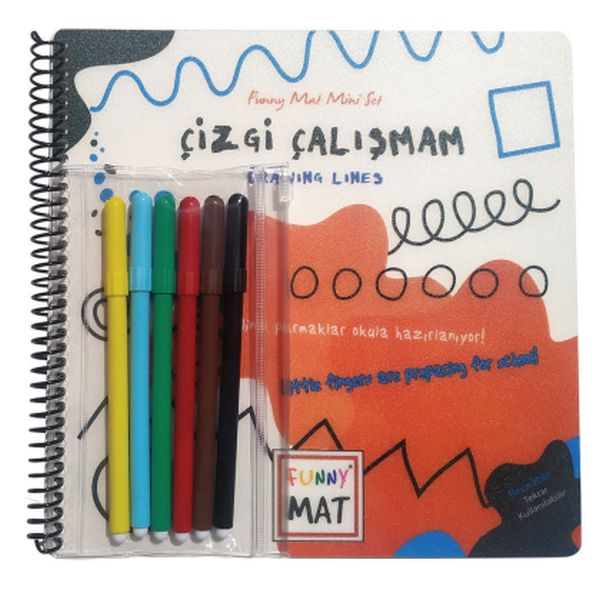 Çizgi Çalışmam - Funny Mat Mini Set (Aktivite Seti)-zoom-