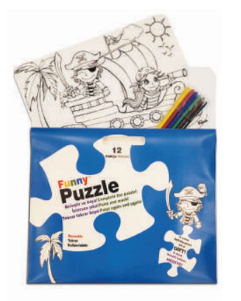 Funny Mat Puzzle - Korsan Adası 30x40cm-zoom-