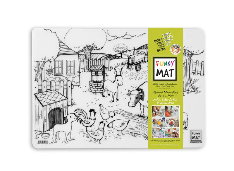 Funny Mat Çiftlik Hayatı & Derin Deniz 25X35Cm 2'Li Paket-zoom-