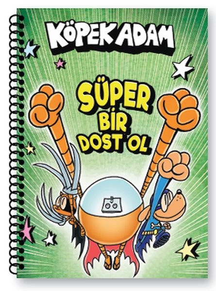 Köpek Adam Çizgili Defter-2 Süper Bir Dost Ol-zoom-
