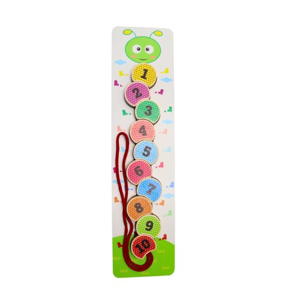 Panda Montessori Tırtıl İpe Geçirme-zoom-