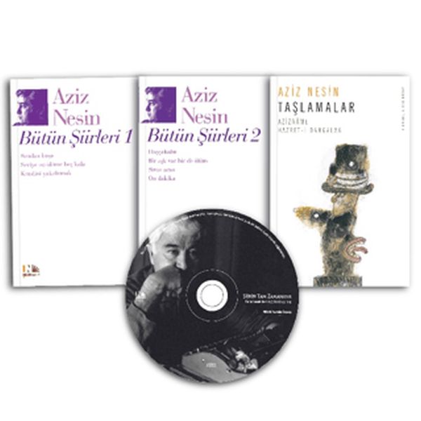 Aziz Nesin'den Şiirler: 3 Kitap 1 CD-zoom-