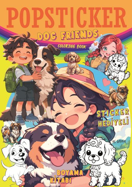 Dog Friends Boyama Kitabı Popsticker-zoom-