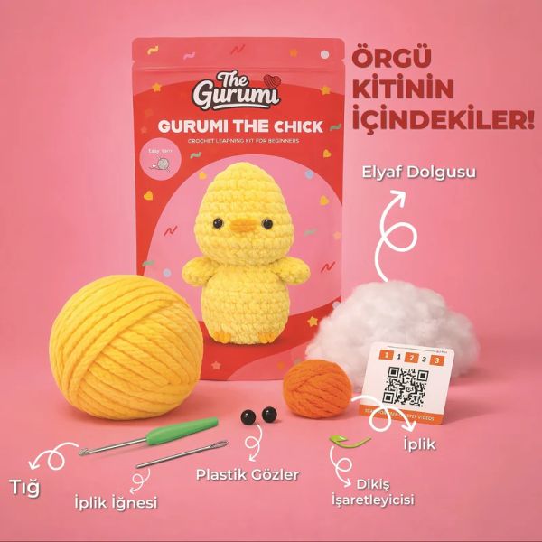 The Gurumi Civciv Örgü Öğrenme Kiti (TG002)-zoom-