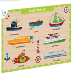 Ahşap Deniz Taşıtları Eğitici Set