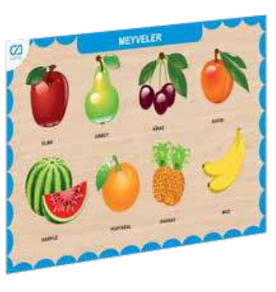 Ahşap Meyveler Eğitici Set-zoom-