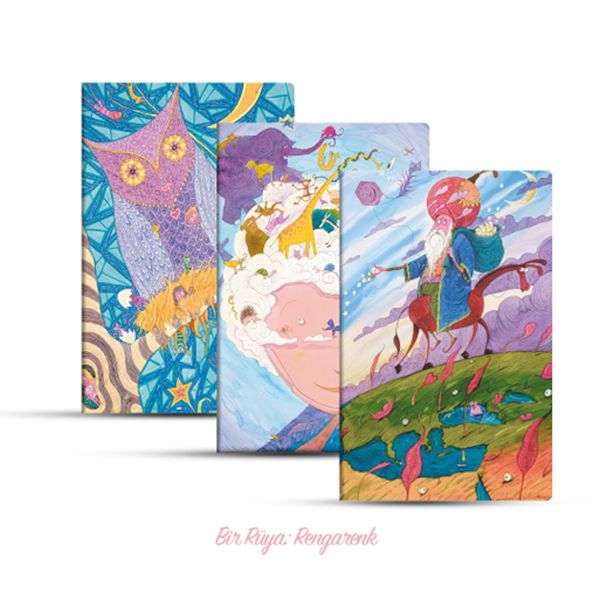 Üçlü Çizgili Defter Seti: Bir Rüya: Rengarenk-zoom-