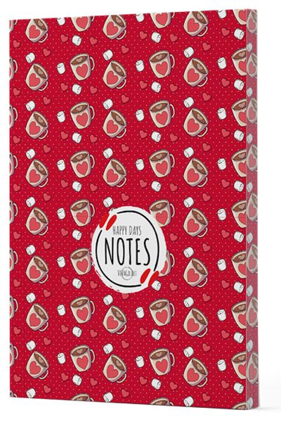 Kahve 9 - Yan Boyamalı Çizgili Defter-zoom-