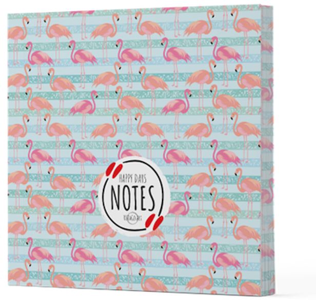 Flamingo 1 - Çizgisiz Yan Boyamalı Defter-zoom-