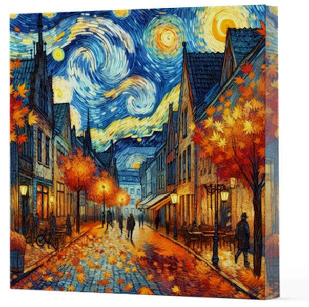 Van Gogh 3 Sokak - Çizgisiz Yan Boyamalı Defter-zoom-