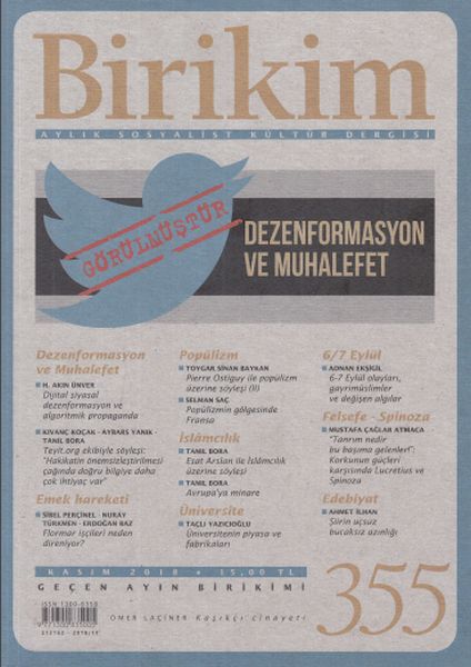 Birikim Aylık Sosyalist Kültür Dergisi Sayı: 355 Kasım 2018-zoom-