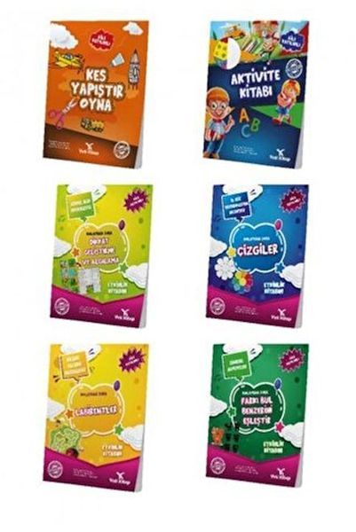 Okul Öncesi Aktivite Seti 4-6 Yaş  (6 Kitap)-zoom-