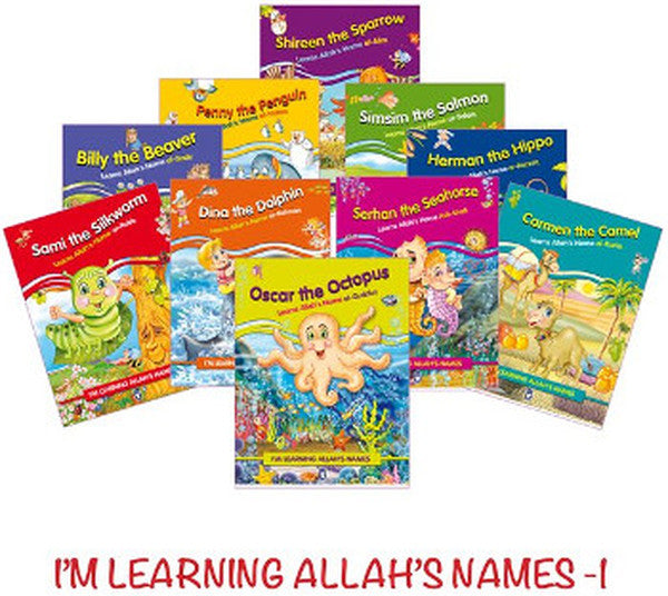 Allahın İsimlerini Öğreniyorum - 1 (10 Kitap Set İngilizce)-zoom-