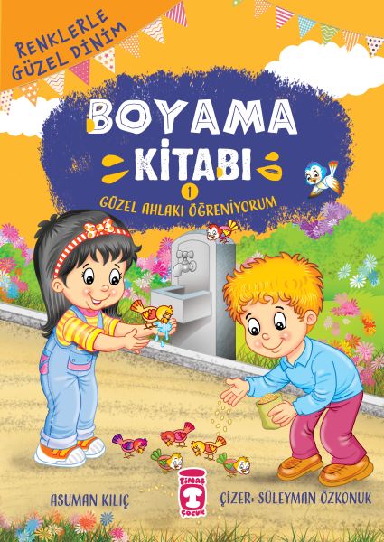 Güzel Ahlakı Öğreniyorum - Renklerle Güzel Dinim Boyama Kitabı 1-zoom-