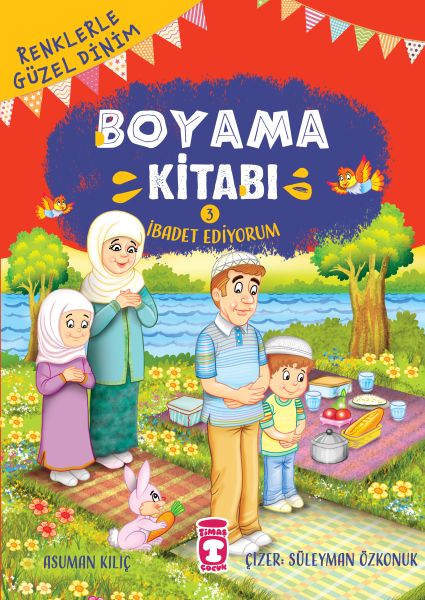 İbadet Ediyorum - Renklerle Güzel Dinim Boyama Kitabı 3-zoom-